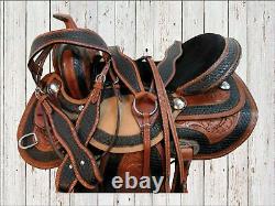 Pro Western Saddle Barrel Racing Pleasure Horse Leather Used Tack 15 16 17 18