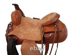 Pro Western Trail Pleasure Saddle Barrel Horse Tooled Used Leather 15 16 17 18