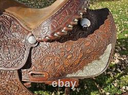 QUALITY 16 SHOW SADDLE HUGE HORN CAP With M Fine PinOak Tooling #1203 795 40784