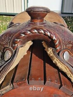 QUALITY 16 SHOW SADDLE HUGE HORN CAP With M Fine PinOak Tooling #1203 795 40784