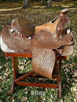 QUALITY 16 SHOW SADDLE HUGE HORN CAP With M Fine PinOak Tooling #1203 795 40784