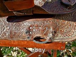 QUALITY 16 SHOW SADDLE HUGE HORN CAP With M Fine PinOak Tooling #1203 795 40784