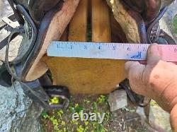 Quality Vintage Hand Tooled HEAVY DUTY Western Working Ranch Trail SADDLE VGC