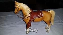 RARE Size Vintage 1950s Original Breyer Western Horse NO MOLD MARKS Brown Saddle