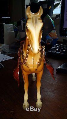 RARE Size Vintage 1950s Original Breyer Western Horse NO MOLD MARKS Brown Saddle