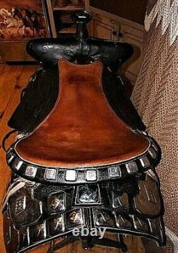 RARE TED FLOWERS Horse & Deer head Western Parade Saddle Tapaderos breastplate