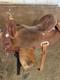 Rs Barrel Racing Western Saddle, Brown Leather Traditional 15 In Seat Cl1036
