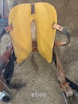 RS Barrel Racing Western Saddle, Brown Leather Traditional 15 in Seat CL1036