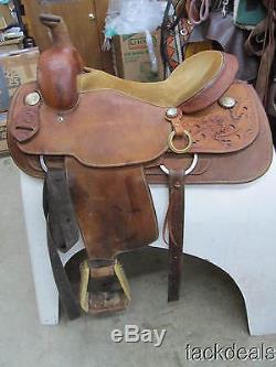 RS Ryon Simon Maker Roper Roping Saddle 16 Lightly Used for Trail Riding