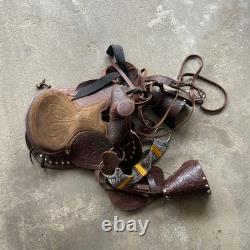 Ralide Vintage Western Leather Sheep Fleece Adult Horse Saddle 3712024