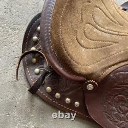Ralide Vintage Western Leather Sheep Fleece Adult Horse Saddle 3712024
