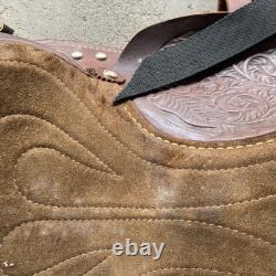 Ralide Vintage Western Leather Sheep Fleece Adult Horse Saddle 3712024
