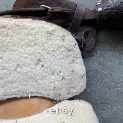 Ralide Vintage Western Leather Sheep Fleece Adult Horse Saddle 3712024