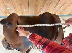 Ranch Cutter Chocolate Full Rough Out Western Cow Horse Saddle 15 5