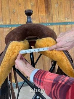 Ranch Cutter Chocolate Full Rough Out Western Cow Horse Saddle 15 5