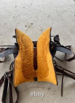 Ranch Cutter Chocolate Full Rough Out Western Cow Horse Saddle 15 5