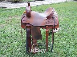 Ranch Cutting Saddle/ Corriente Saddle Co. 16 Inch Hard Seat