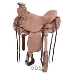 Ranchman Roughout Wade Roper Style Saddle Back Cinch Saddle Strings FQHB 16 NEW