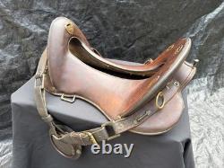 Rare Antique 1904 Army Leather Horse Saddle By P. C Co & ID'D A. H. B 11 1/2 Inch