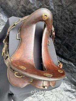 Rare Antique 1904 Army Leather Horse Saddle By P. C Co & ID'D A. H. B 11 1/2 Inch