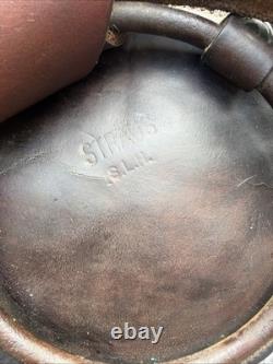 Rare Antique 1904 Army Leather Horse Saddle By P. C Co & ID'D A. H. B 11 1/2 Inch