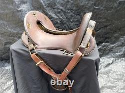 Rare Antique 1904 Army Leather Horse Saddle By P. C Co & ID'D A. H. B 11 1/2 Inch
