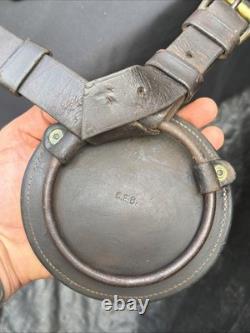 Rare Antique 1904 Army Leather Horse Saddle By P. C Co & ID'D A. H. B 11 1/2 Inch
