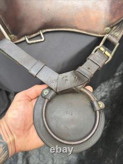 Rare Antique 1904 Army Leather Horse Saddle By P. C Co & ID'D A. H. B 11 1/2 Inch