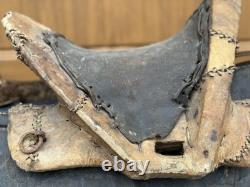 Rare Antique Plains Indian Horse Saddle with saddle pad Museum quality