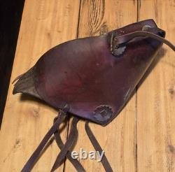 Rare Antique Western Military/Forest Service Saddle With Horseshoe Nail Pouch