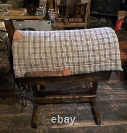 Rare Antique Western Military/Forest Service Saddle With Horseshoe Nail Pouch