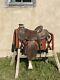 Rare Jeff Hanson Wade Roping, Trail, Western Ranch 16 Saddle With Stirrup Twists