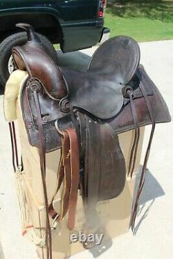 Rare Thomas Flynn Western Saddle Circa late 1800's made in Pueblo, Colorado