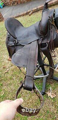 Rare Thomas Flynn Western Saddle Circa late 1800's made in Pueblo, Colorado