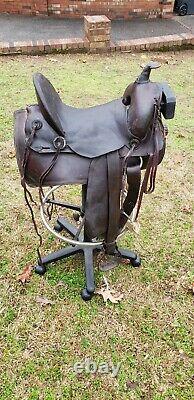 Rare Thomas Flynn Western Saddle Circa late 1800's made in Pueblo, Colorado