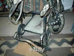 Rare Western SilverPlated. Saddle With Breastplate, Side Skirts & Reins