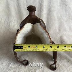 Realistic Tooled Miniature Small Leather Western Saddle 8 Long Doll Accessory