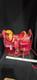 Red Tooled Leather Western Horse Saddle Bag With Straps & Buckles
