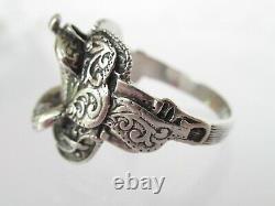 Retired James Avery Sterling silver Western Saddle Ring size 10.25