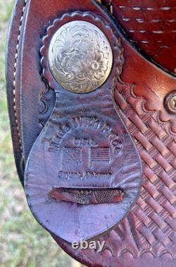Riders Choice 16 Western Barrel Racer Saddle Tooled Leather Pleasure Trail USA