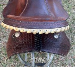 Riders Choice 16 Western Barrel Racer Saddle Tooled Leather Pleasure Trail USA