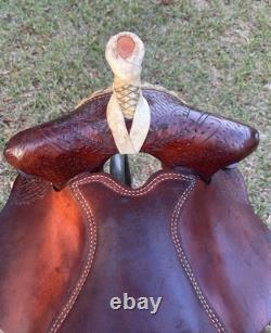 Riders Choice 16 Western Barrel Racer Saddle Tooled Leather Pleasure Trail USA
