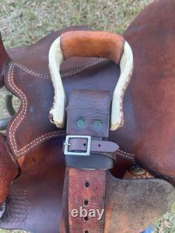 Riders Choice 16 Western Barrel Racer Saddle Tooled Leather Pleasure Trail USA