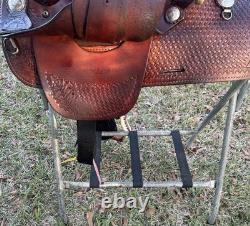 Riders Choice 16 Western Barrel Racer Saddle Tooled Leather Pleasure Trail USA