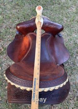 Riders Choice 16 Western Barrel Racer Saddle Tooled Leather Pleasure Trail USA