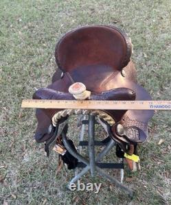 Riders Choice 16 Western Barrel Racer Saddle Tooled Leather Pleasure Trail USA