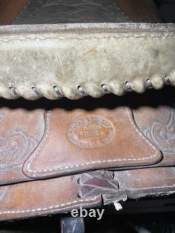 Robert J. Sadler Saddlery Roping Western Saddle Brown Leather Traditional