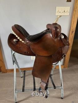 Rocking R Saddlery Bear Trap Western Barrel Saddle 15 Seat