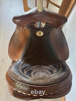 Rocking R Saddlery Bear Trap Western Barrel Saddle 15 Seat