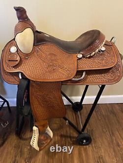 Rocking R Saddlery Western Roping Saddle 16 Seat EUC